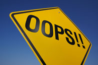 Oops! sign